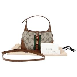 Gucci Jackie Mini Hobo Shoulder Crossbody Marrom