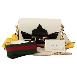 Gucci Mini borsa a tracolla Horsebit Adidas Bianco