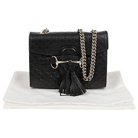 Gucci Mini borsa a tracolla con catena Emily Nero