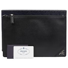 Prada Clutch in Saffiano nero Nero