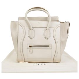 Céline Mini sac cabas Luggage Blanc