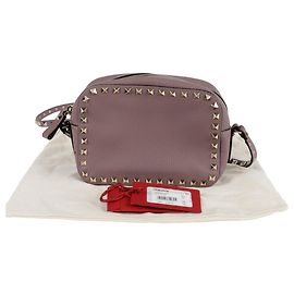 Valentino Garavani Bolsa tiracolo Rockstud Roxo