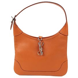 Hermès Bolsa de Ombro Trim Laranja