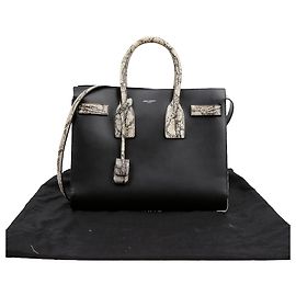 Saint Laurent Small Tote Shoulder Bag Black