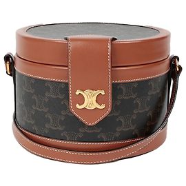 Céline Bolsa de Ombro Tambour Medium Marrom