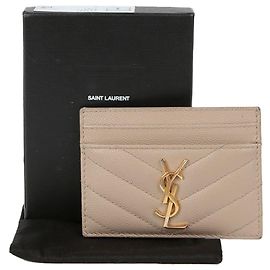 Saint Laurent Porte-cartes Monogram Marron