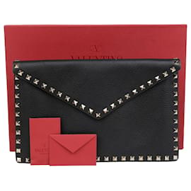 Valentino Garavani Pochette enveloppe Rockstud Noir
