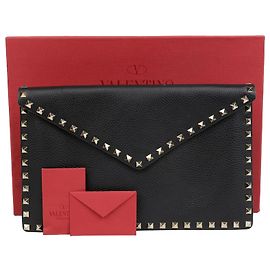Valentino Garavani Clutch Envelope Rockstud Nero
