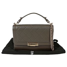 Chanel Sac cabas à épaule Label Click Medium Gris