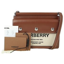 Burberry Bolsa transversal com bolso Hosperry Marrom