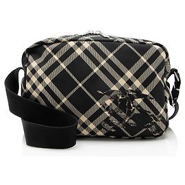 Bolsa transversal Burberry Essential Check Marrom Bege