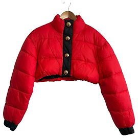 H&M x MOSCHINO Short Padded Jacket Red