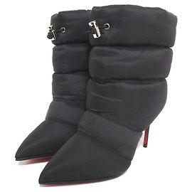 Botas Christian Louboutin ASTRO POINTUE 85 TISSU DOUDOUNE Negro