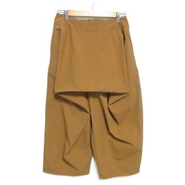 ISSEY MIYAKE CANOPY Stretch Cropped Wide Pants Brown Beige
