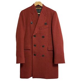 Paul Smith Double Breasted Wool Coat Brown Bronze