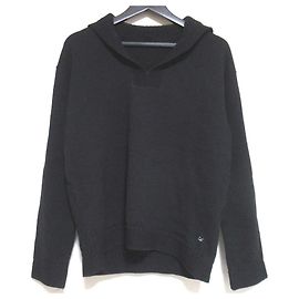 Autre Marque 45R 908 Gansey Wollstrickpullover Schwarz