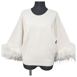 Autre Marque TORRAZZO DONNA Feather Fur Knit Bege