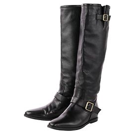Autre Marque Botas longas de couro Brenta Preto