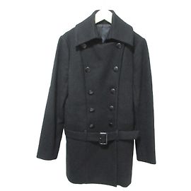 Theory Double-Breasted Belted Coat Black