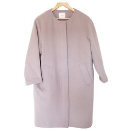 Autre Marque Spick and Span Collarless Coat Beige