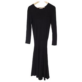 Autre Marque Coomb Wool Blend Knit Dress Black