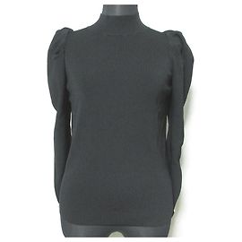 Autre Marque Tiara Strickpullover mit Volumen Schwarz