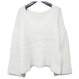 Autre Marque Liesse Strickware aus Alpaka-Mischung Weiß
