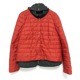 Jil Sander Navy Padded Jacket Black Red