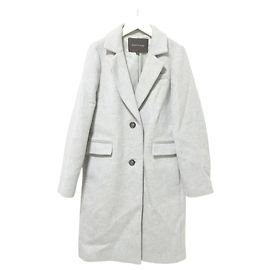 Autre Marque Jewel Changes Wool Long Coat Brown Grey