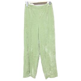 Autre Marque Pantalon droit en velours extensible MACPHEE Vert