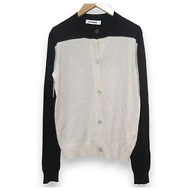 Cárdigan de punto de lana Jil Sander Negro Beige