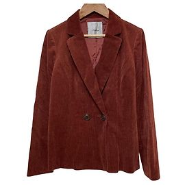 Autre Marque Leilian Zegna Fabric Corduroy Jacket Red