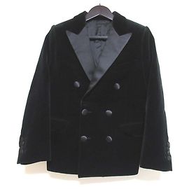 Céline Chaqueta de terciopelo de doble botonadura Celine Negro