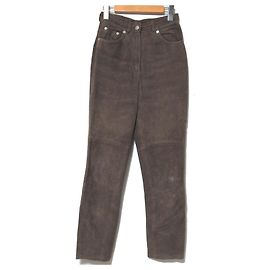 Gucci Interlocking G Wildlederhose Braun