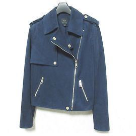 Armani Exchange Eco Suede Riders Jacket Blue Navy blue