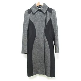 Max Mara Casaco longo de malha combinada defile SPORTMAX Marrom Preto
