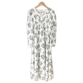Autre Marque Robe longue imprimée NATURAL BEAUTY BASIC Blanc