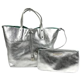 Tiffany & Co Borsa Tiffany in pelle blu e argento Argento Blu