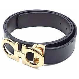 Salvatore Ferragamo Herren Gürtel aus Leder, wendbar Braun Schwarz