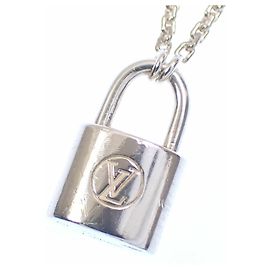 Pingente de colar Louis Vuitton Silver Lockit Outro