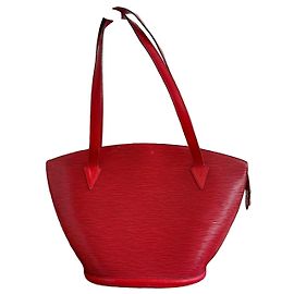 Sac à main Louis Vuitton Saint-Jacques cuir Epi rouge Rouge