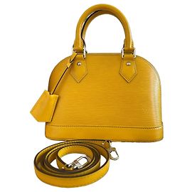 Sac à main Louis Vuitton Alma BB cuir épi jaune Jaune
