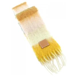 Sciarpa Stole Loewe in Beige, Verde, Rosa e Giallo Rosa Beige Verde Giallo
