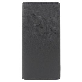 Louis Vuitton Taiga Portefeuille Brazza Cartera Negro