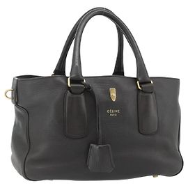 Céline CELINE New Boogie Bag Sac à main en cuir marron or Auth 179282A Marron Doré