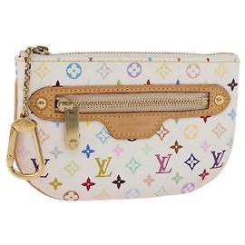 LOUIS VUITTON Monogram Multicolor Pochette MM Pochette Blanche M60028 LV Auth 178378A Blanc