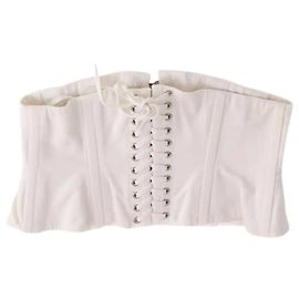 Corset Alaïa branco de algodão Branco