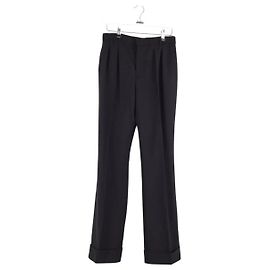 Saint Laurent Calça reta preta Preto