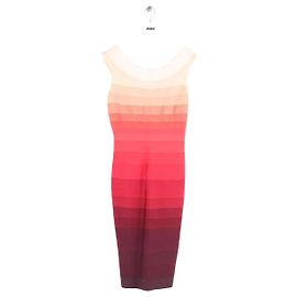 Herve Leger Red Cotton Elastane Dress S Red