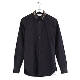 Camisa Saint Laurent de algodón negra Negro